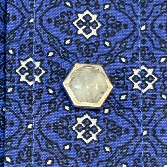 Wrangler George Strait Mens Troubadour Western Shirt Long Sleeve Blue Size Large - Picture 6 of 11